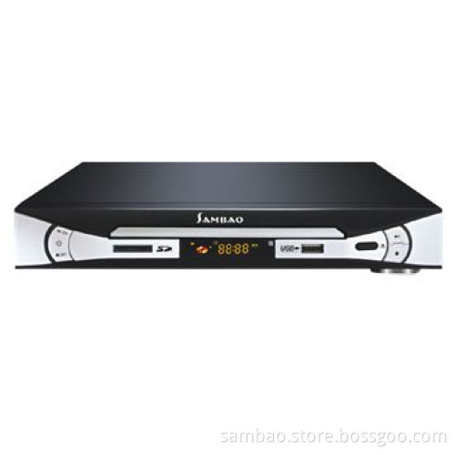 DVD Player with USB Interface, 3-in-1 Card Reader, Blue Lights on Front Panel, Measures 260 x 38mmNew
